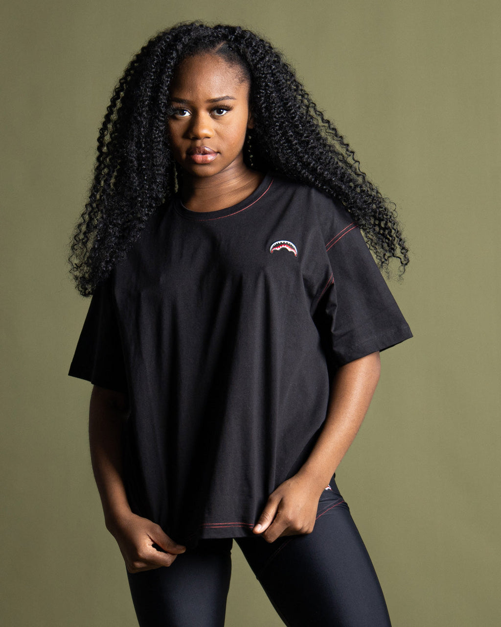 OVER SHARK T-SHIRT (BLACK)